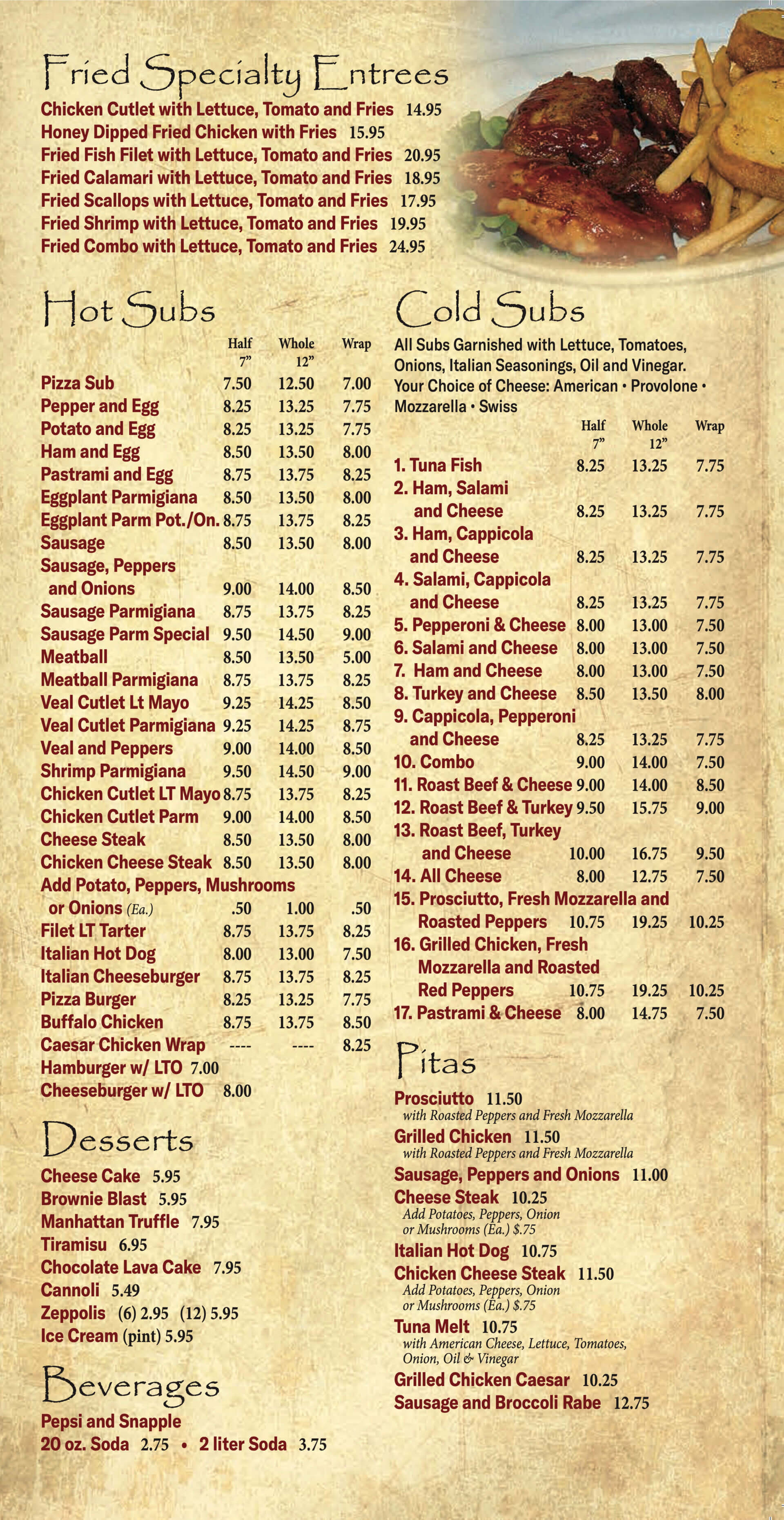 Menu - Mario's Famous Pizza